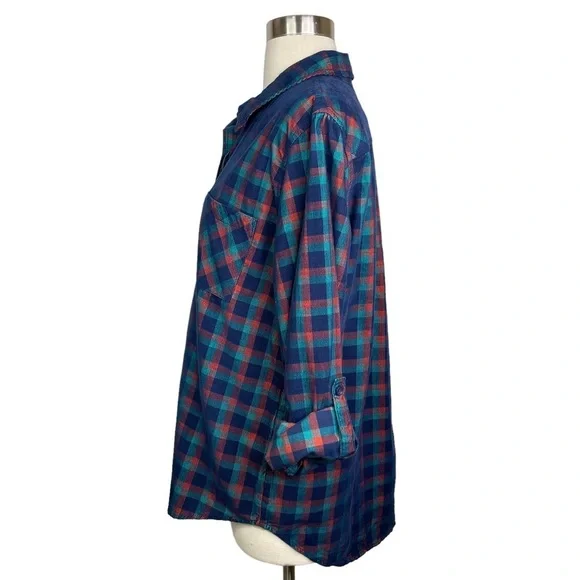 Stitch Fix l Market & Spruce Plaid Corduroy Button Down, Large - Picture 3 of 8